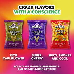 Gluten-free plant-based snack from Vegan Rob's Cauliflower Puffs for busy days