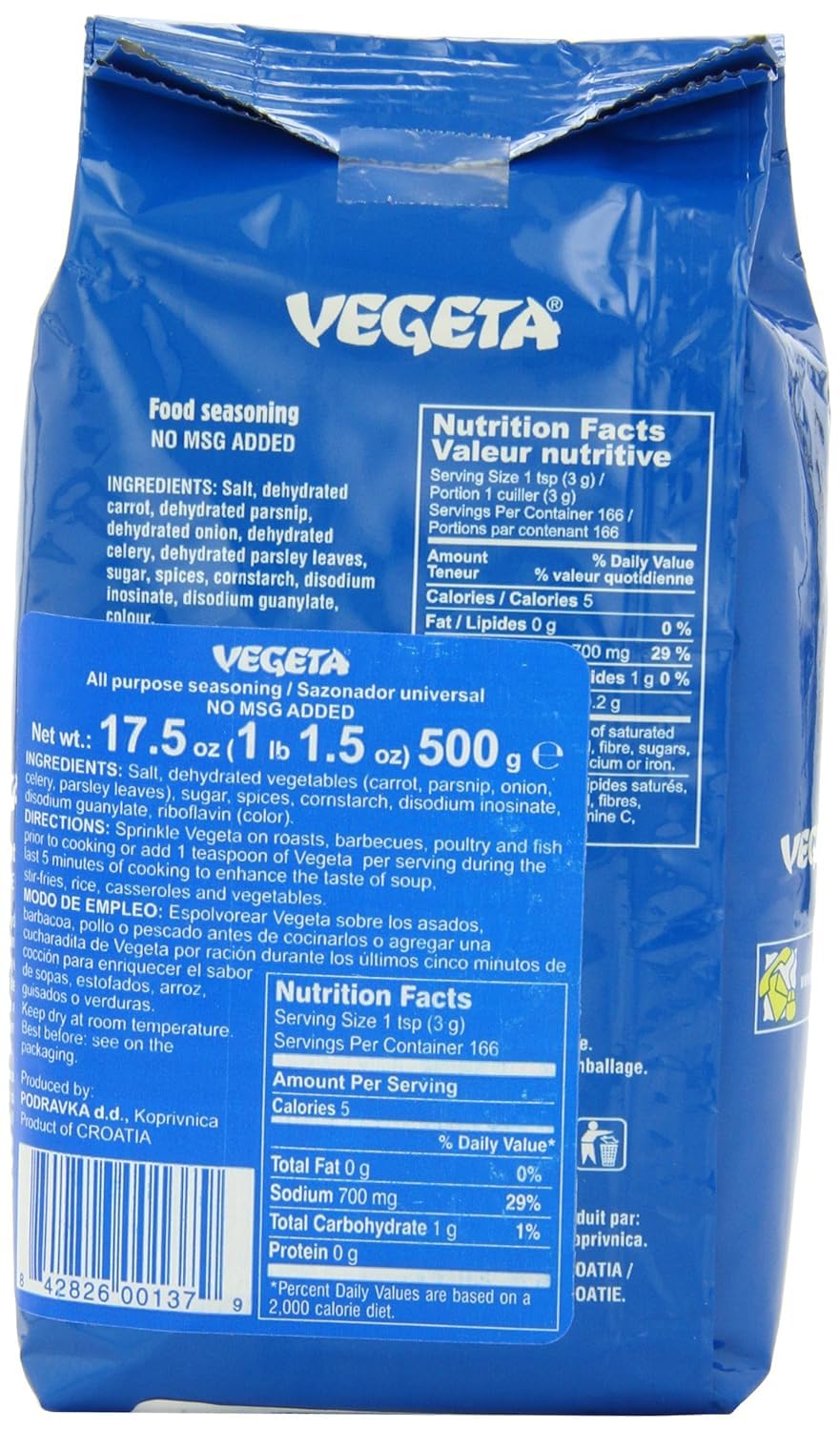 Vegeta gourmet seasoning 4-pack front view for retail value and convenience