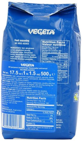 Vegeta gourmet seasoning 4-pack front view for retail value and convenience