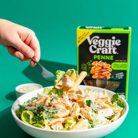 Veggiecraft Farms Vegan-friendly Penne provides a dairy-free option for family meals.