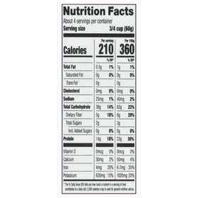 Ingredients blend shown: lentil and pea flours used in Veggiecraft rotini