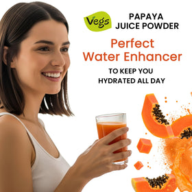 Freeze-dried papaya pieces from Vegs for fresh, fruity flavor