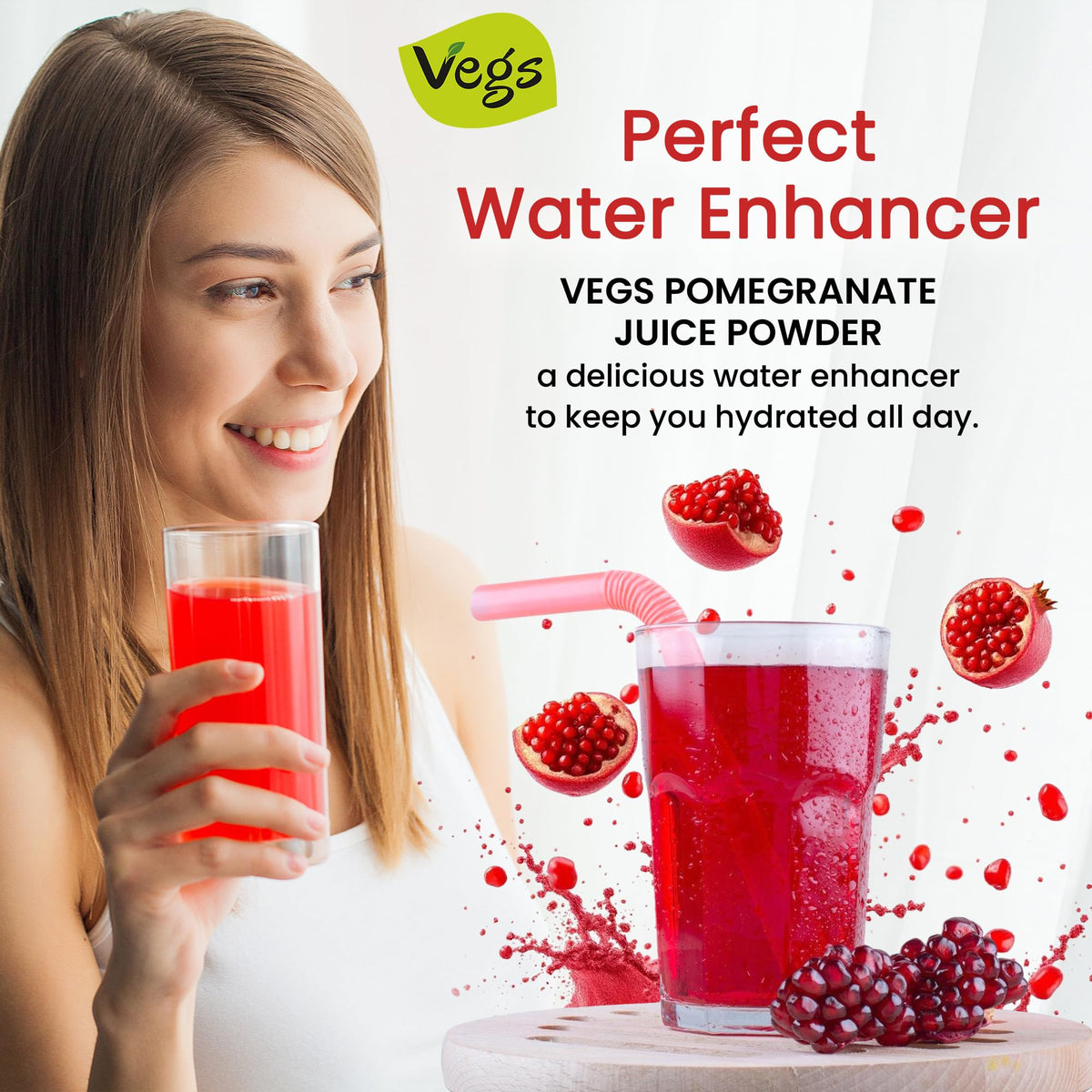 Vegs Pomegranate Powder for baking adds a fruity note to recipes.