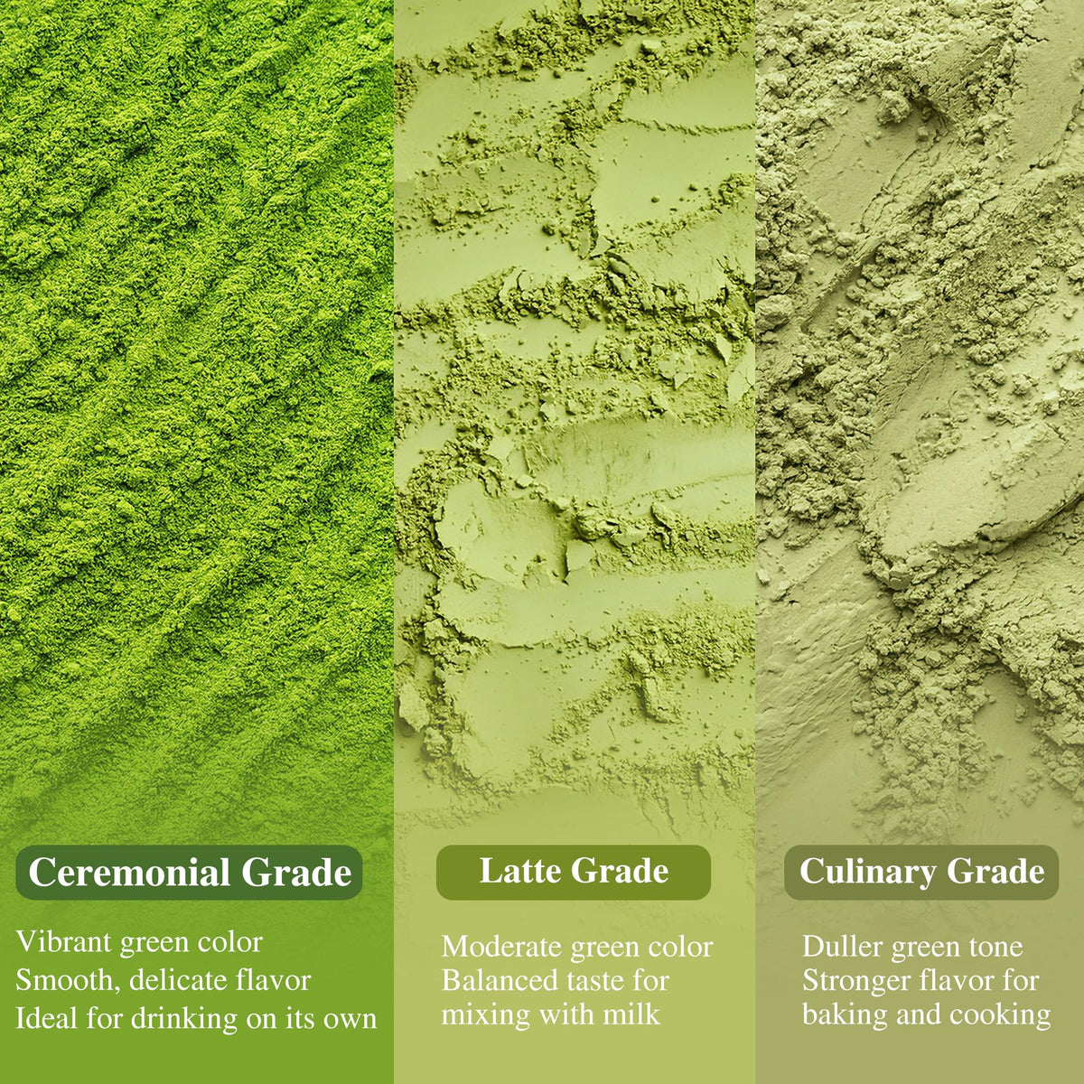 VEILUX matcha added to desserts or baking for color and flavor