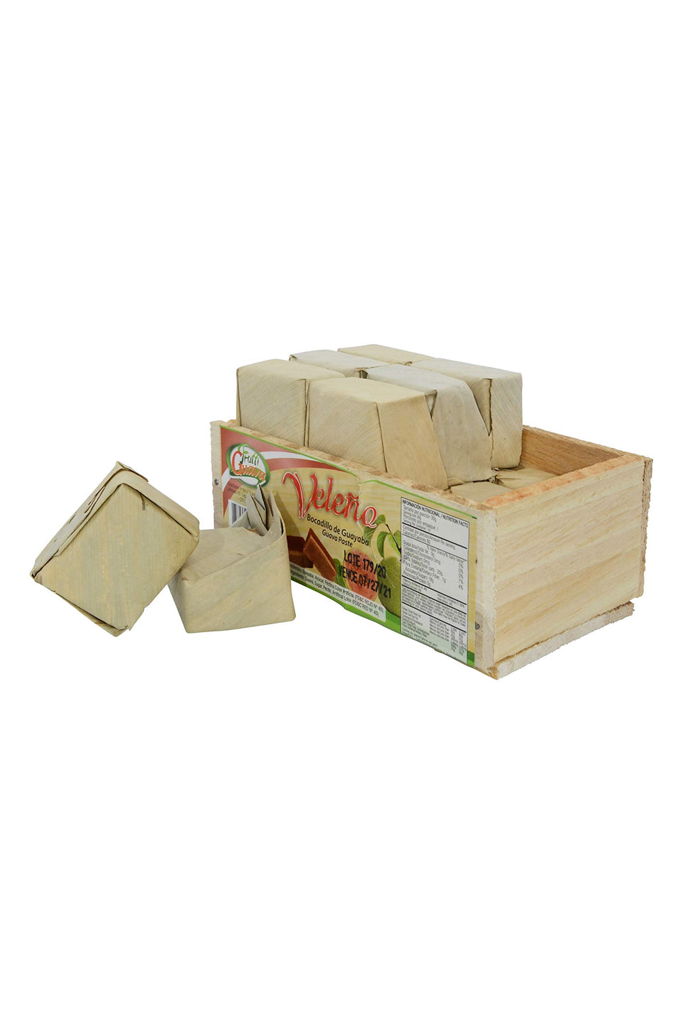 Veleno FruttiGuava Paste packaging in a 36-count box for portable snacking