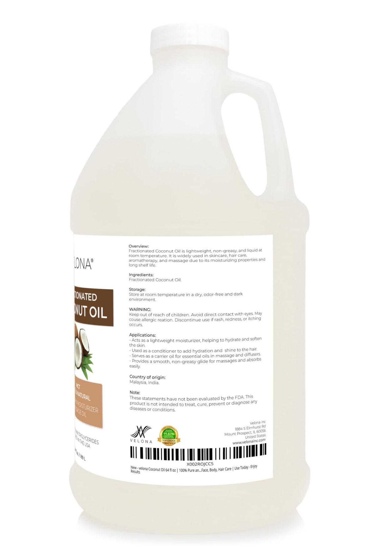 Close-up of Velona MCT oil applying to skin.