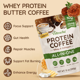 Veltracha cordyceps-reishi mushrooms image highlights adaptogenic blend for focus and balance.