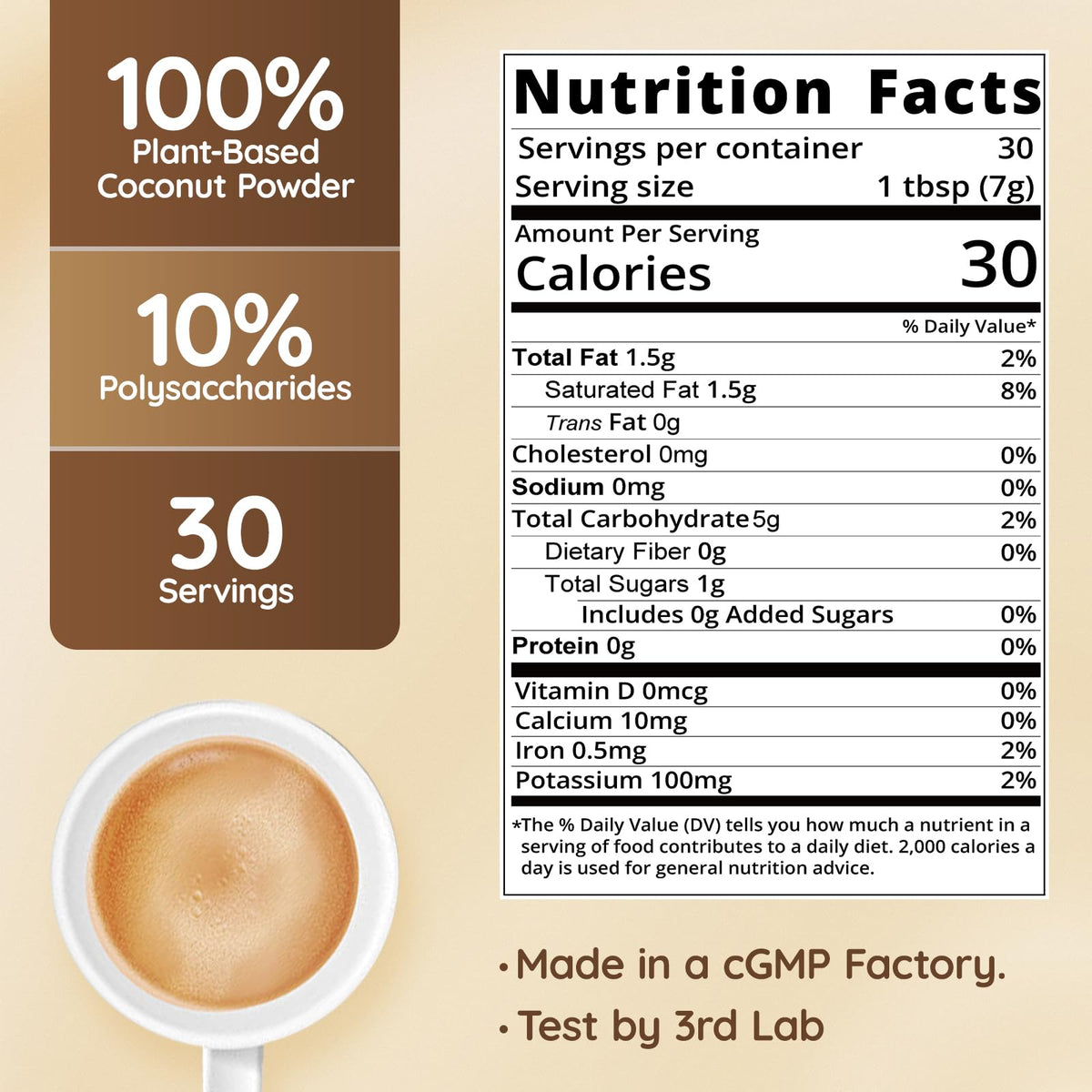 Veltracha creamer poured into coffee for a creamy, non-dairy texture.
