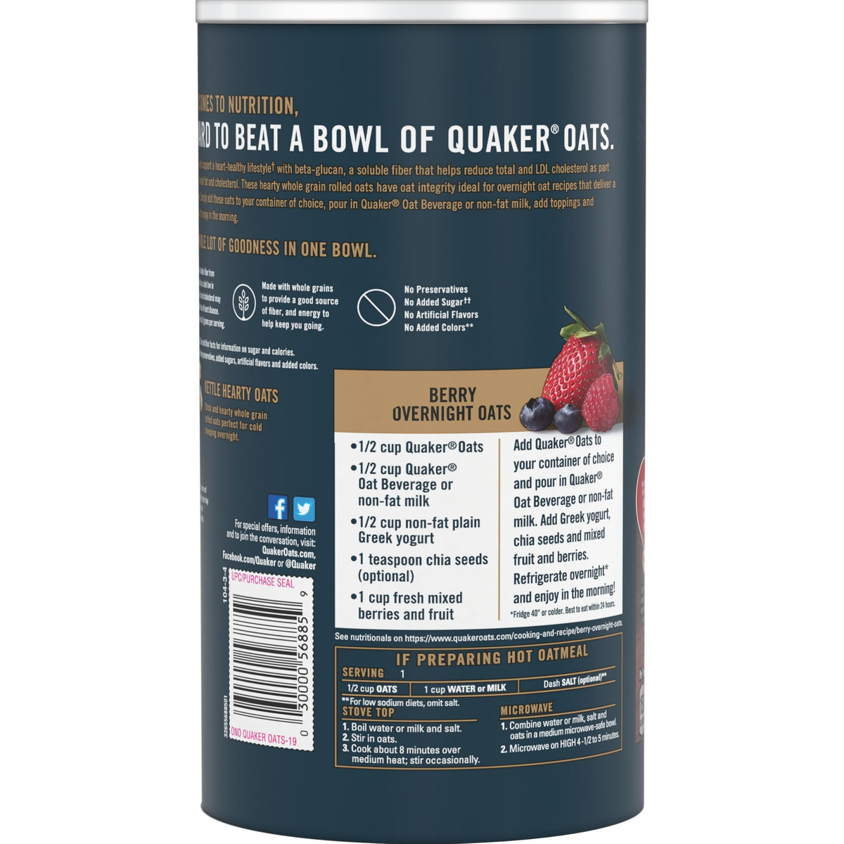 VEMAX Thick rolled oats close-up texture for overnight oats.