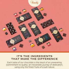 Venchi 70% bar Italian craftsmanship concept with natural ingredients