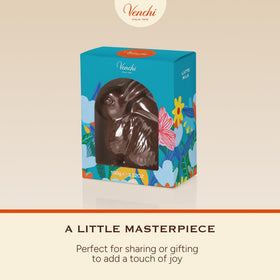Venchi bunny closeup reveals creamy texture ideal for tasting.