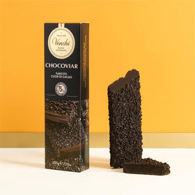 Venchi Chocoviar Soft Bar cross-section reveals Cuor di Cacao filling for a velvety center.
