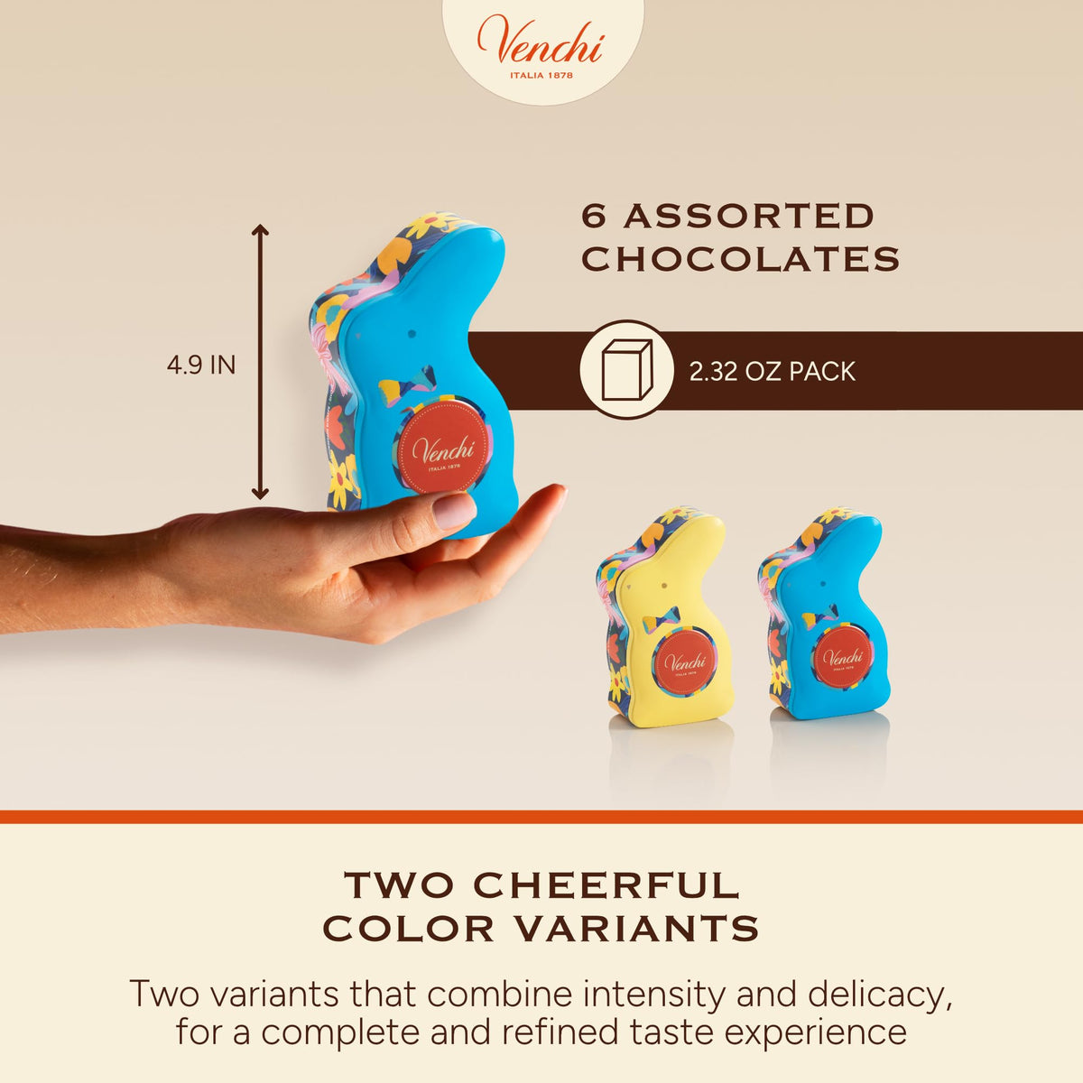 Venchi 70% dark chocolate hazelnut egg, bold and refined flavor profile.