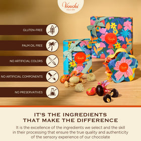 Venchi gift box design from Spring Collection, ready for gifting.