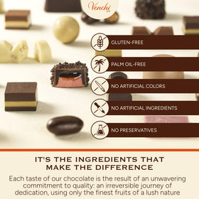 Venchi Italian-made chocolates with natural ingredients and less sugar.
