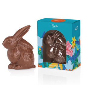 Venchi milk chocolate bunny detail showcases spring craftsmanship for gifting.