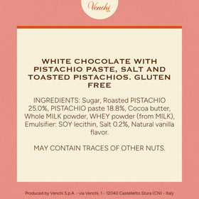 Venchi Pistachio Bar freshness-saving wrapper preserves flavor.