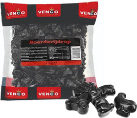Venco Boerderij drop moderately salty licorice with firm bite suited to connoisseur tastes
