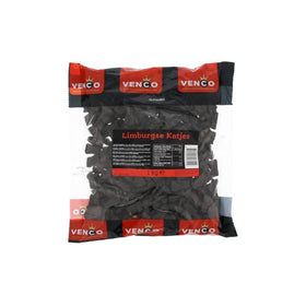 Venco licorice 1kg bag front view for parties and stocking up