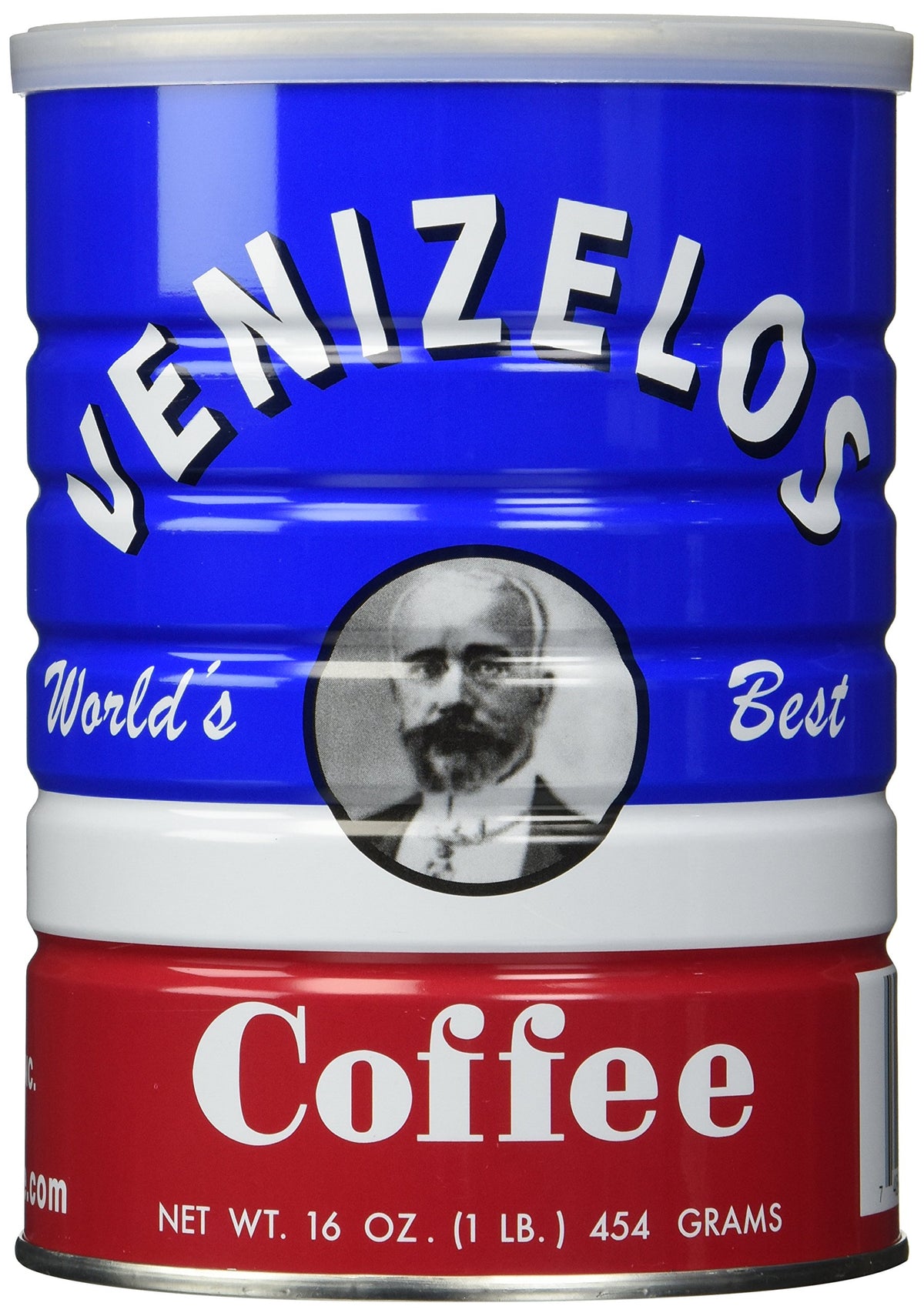Venizelos Greek Style Ground Coffee pack shot highlighting premium 454g bag for everyday brewing.