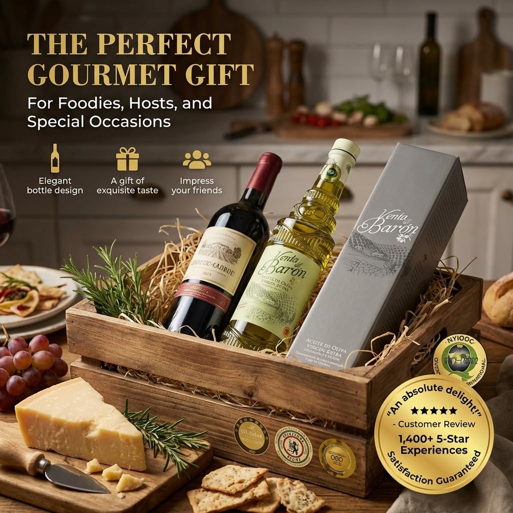 Venta del Barón drizzle on fresh salad showcases vibrant fruit notes.