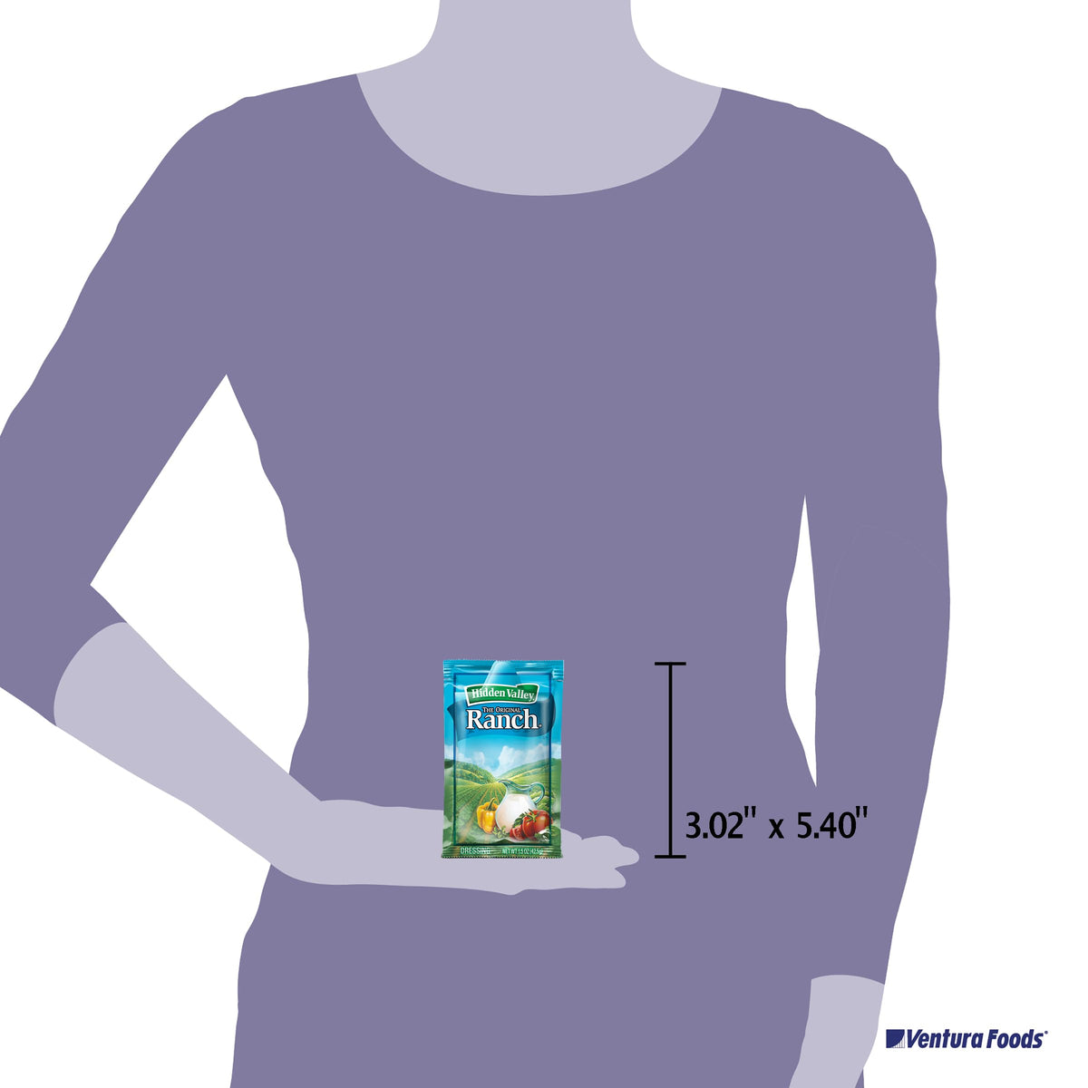 Ranch dressing packets ideal for lunchbox meals and on-the-go use.