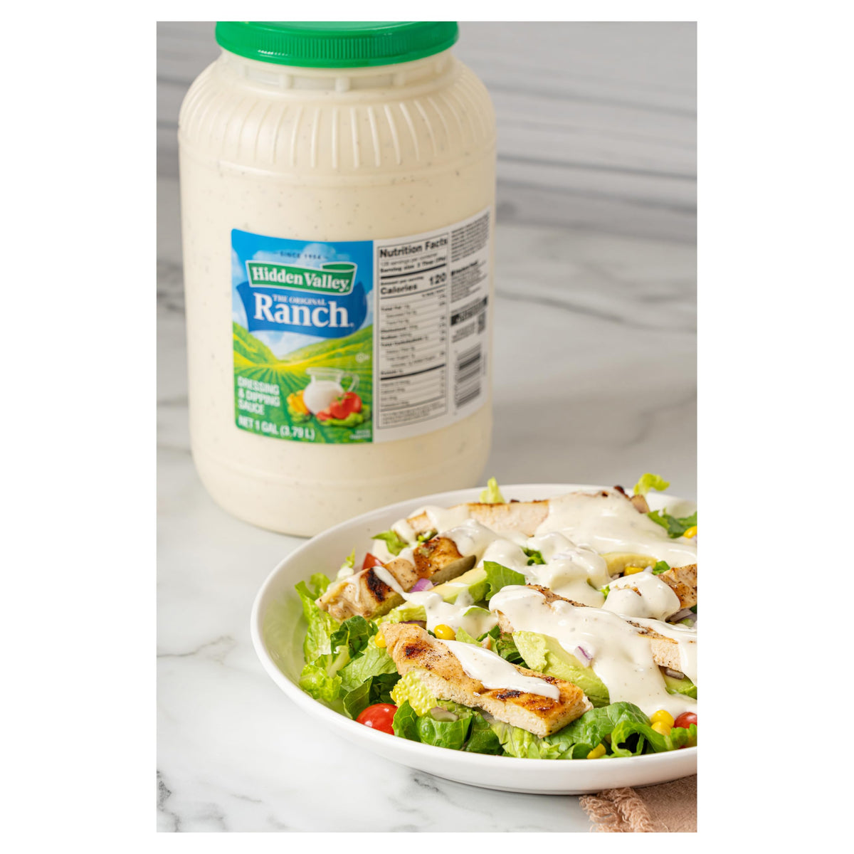 Hidden Valley Ranch dressing being poured for consistent flavor in busy kitchens