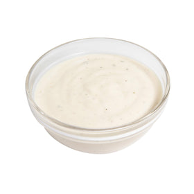 Ranch dressing drizzled on burgers and chips for flavor boost.