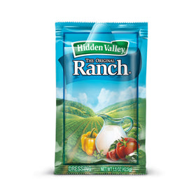 Hidden Valley Ranch packets on the counter, ready for quick dressings.