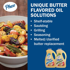 Ventura Foods Phase dairy-free vegan oil highlights allergy-friendly cooking with dairy-free butter substitute.