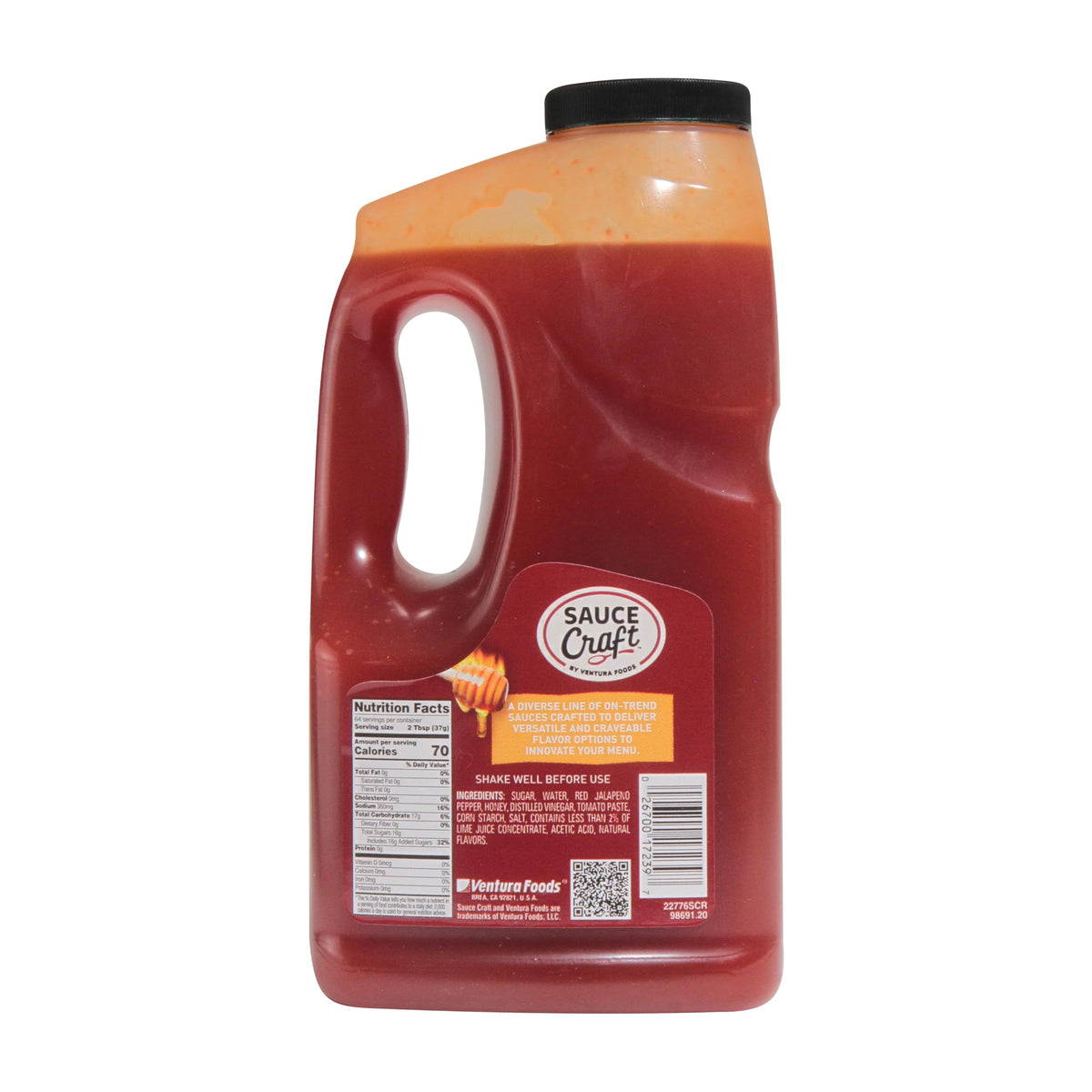 Sauce Craft Honey Sriracha glaze showcasing glossy finish for menus