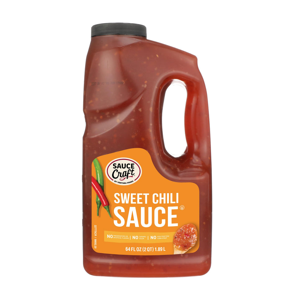 Ventura Foods Sauce Craft Sweet Chili Sauce bottle pour ideal for wings and dipping.