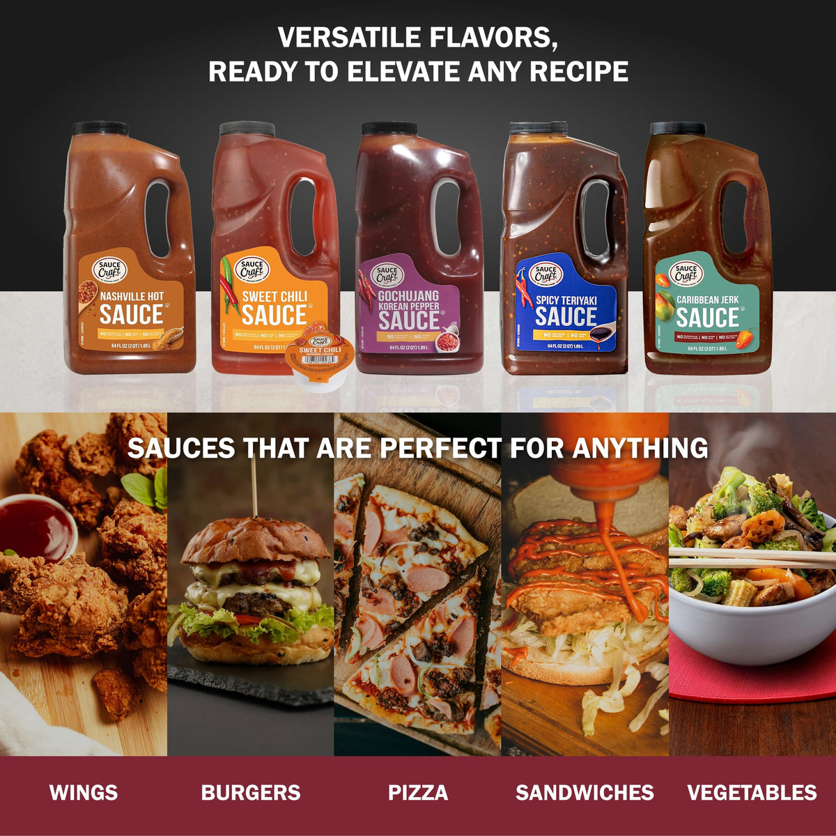 Ventura Foods Sauce Craft Sweet Chili Sauce no HFCS, caramel color, or MSG.