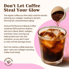 Venture Pal hydrolyzed collagen visual underscores joints and elasticity support.