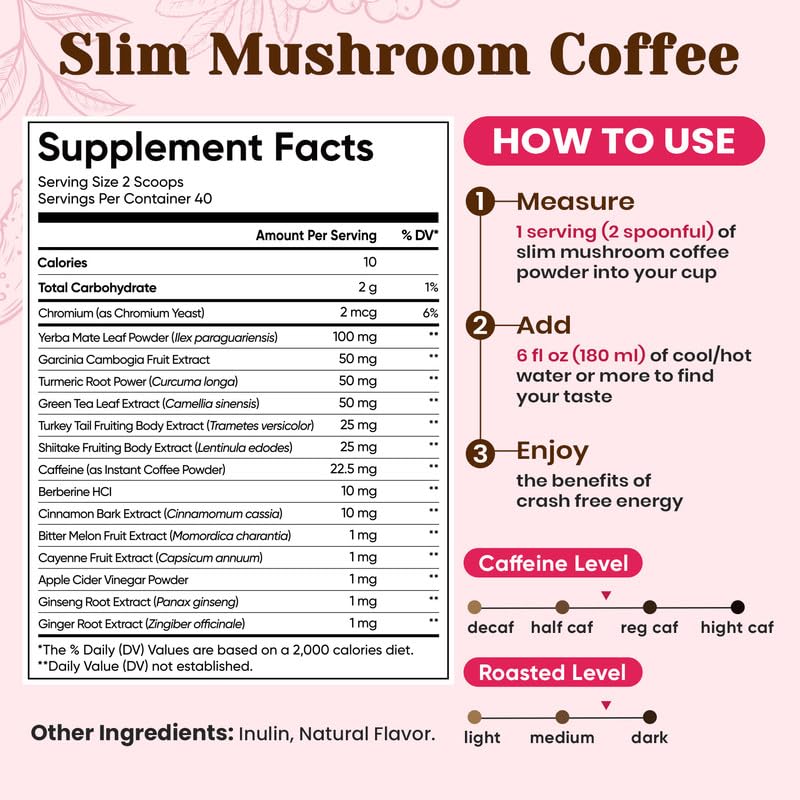 Steaming cup of Venture Pal Slim Mushroom Coffee hints at aroma and quick dissolve
