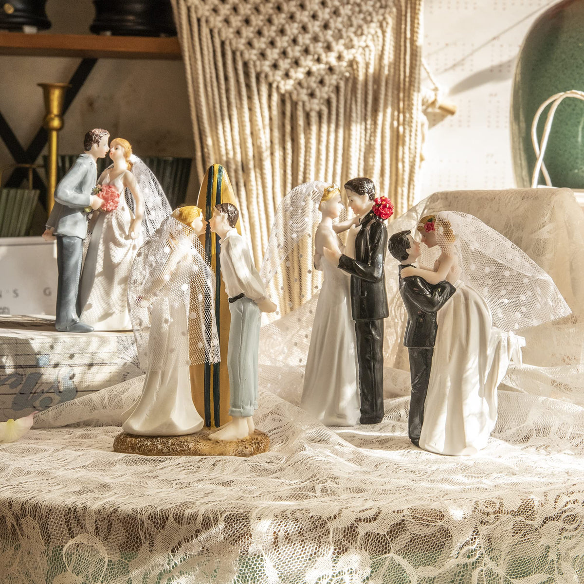 VENY TAYA bridal shower topper for charming couple display on cake