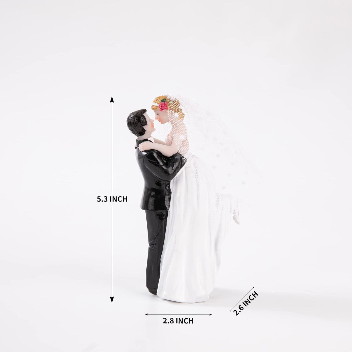 VENY TAYA flying hug figurine adds intimate detail to cake or desk display