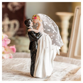 VENY TAYA modern wedding cake topper, elegant bride and groom figurine for cake decoration