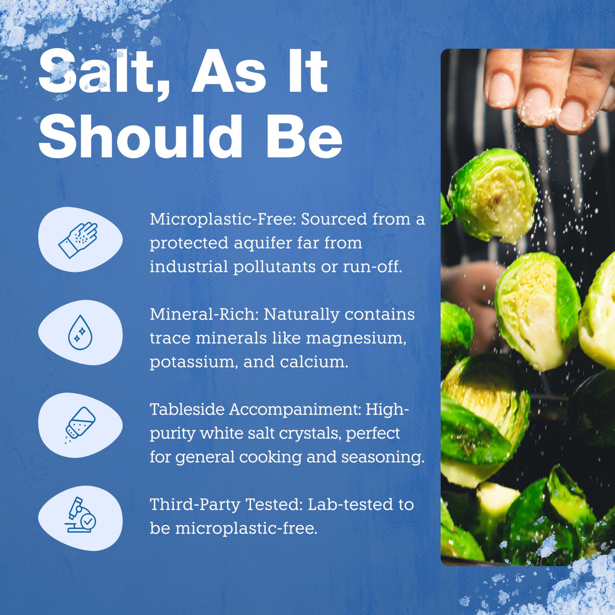 Vera Salt hand-harvested Spanish spring crystals during natural collection for unrefined flavor.