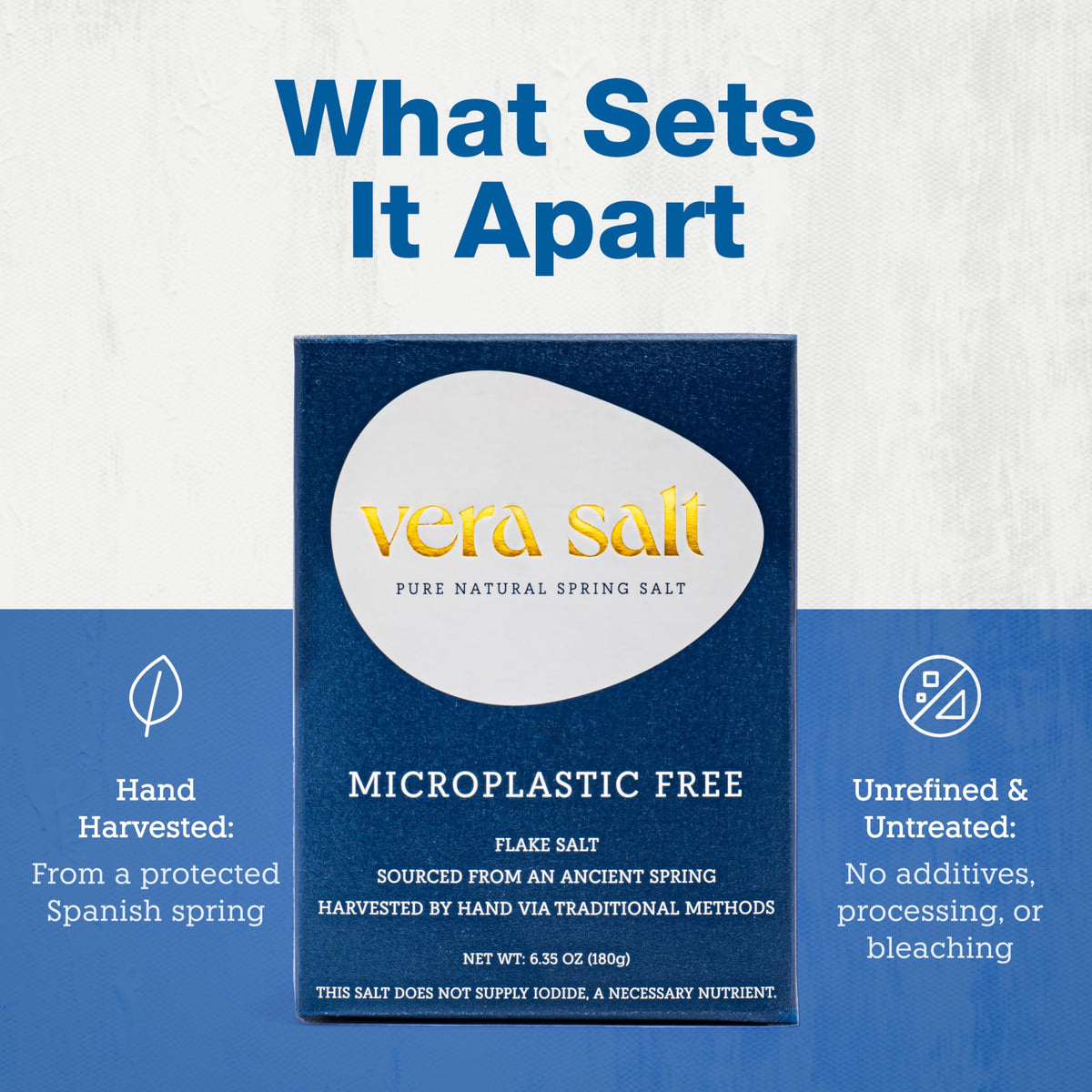 Vera Salt white crystals offer purity with no additives