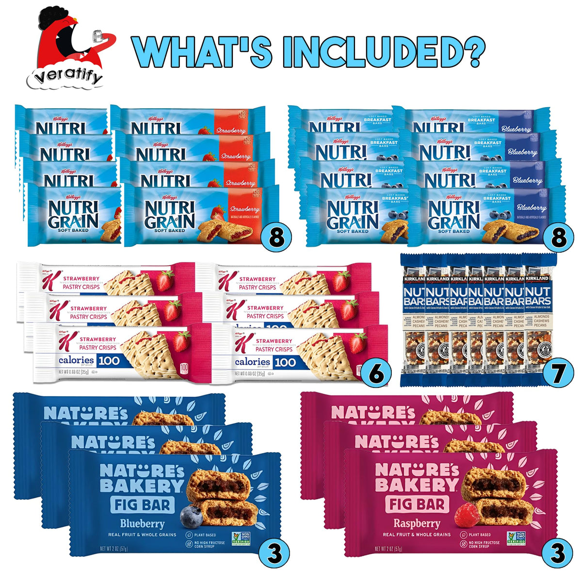 Veratify bars individually sealed—fresh bites for busy days.