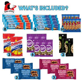 Veratify granola bars and nuts assortment—crunchy textures for on-the-go energy.