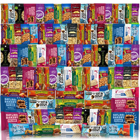 Veratify healthy snacks variety pack—101-piece assortment for home or office snacking.
