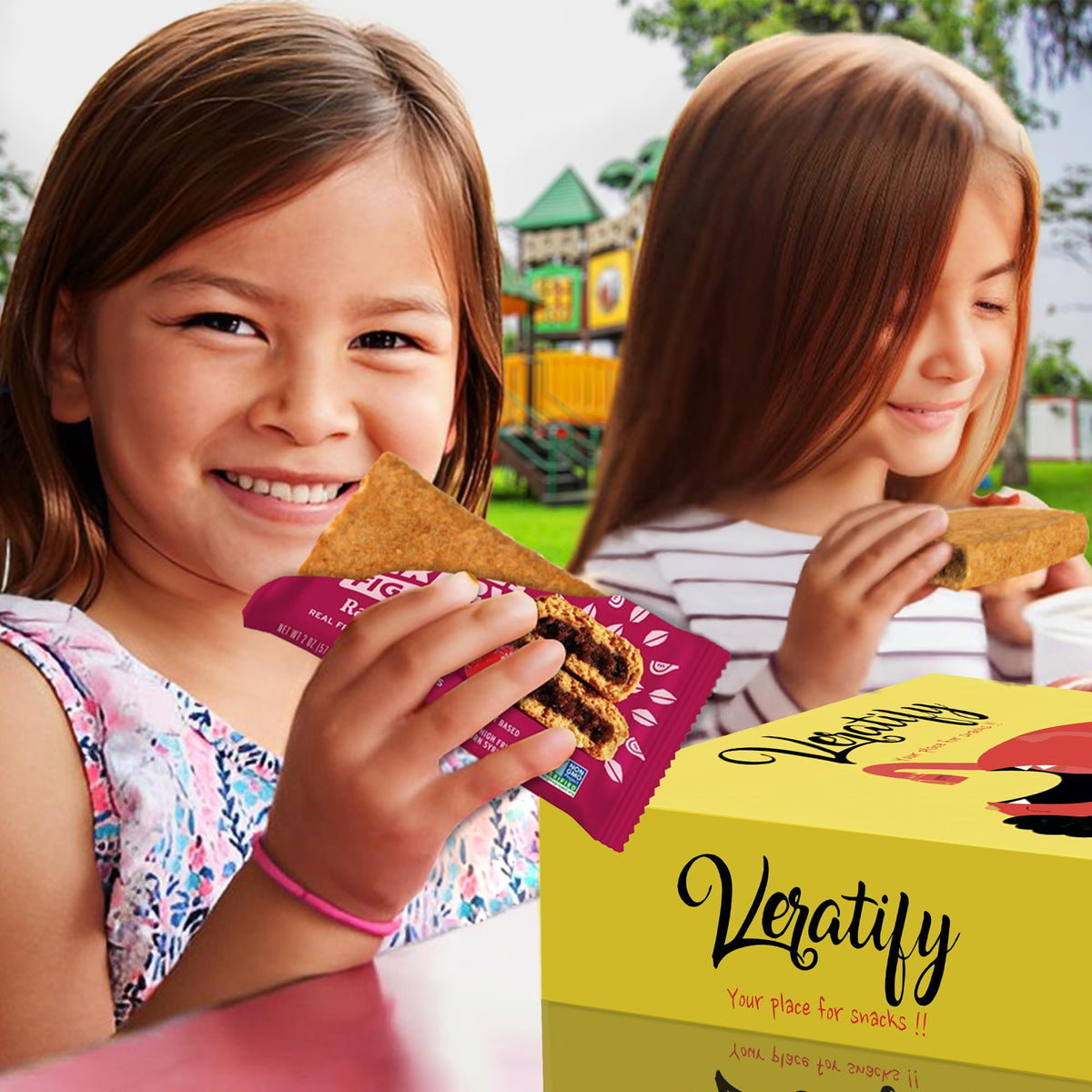 Veratify fruit and nut bar close-up featuring trail mix variety