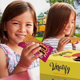 Veratify fruit and nut bar close-up featuring trail mix variety