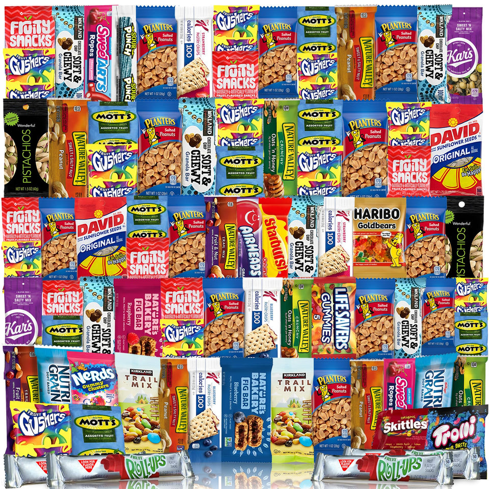 Veratify Snack Box Variety 84-count packaging ideal for gifting and bulk office snacking.