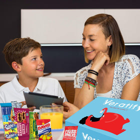 Veratify Snack Box Variety Pack dorm-friendly snacks for students.