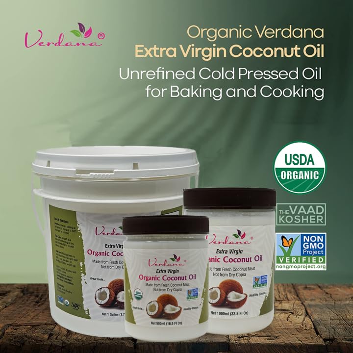 Verdana Coconut Oil 1 Gal Bulk Jar—great for pantry convenience and daily use.