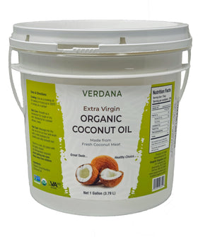 Verdana Coconut Oil 1 Gal Bulk Pour—versatile for cooking and baking.