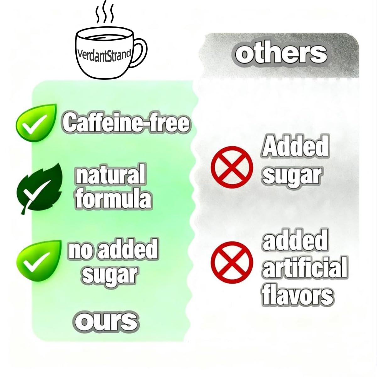 VerdantStrand Kidney Tea Formula dried ingredients close-up highlights maca and red dates.